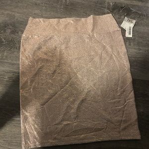 Lularoe elegant collection Cassie skirt 3xl new with tag rose gold color